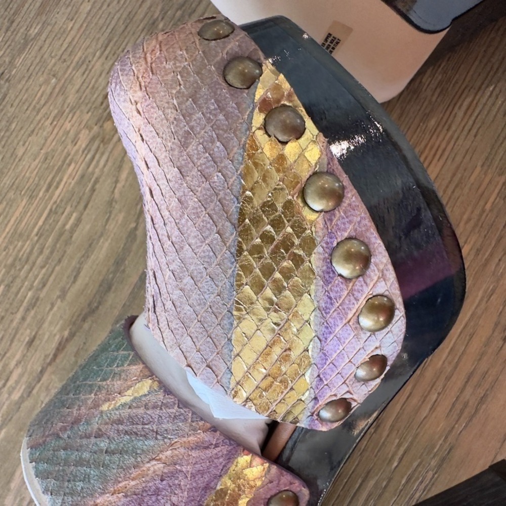 NWOB 🪩 UGG Premium Amadora Disco Platform Clog Mules-Made In Italy-Rare-Sz 7B - Picture 9 of 16